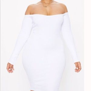 PRETTYLITTLETHING off the shoulder dress